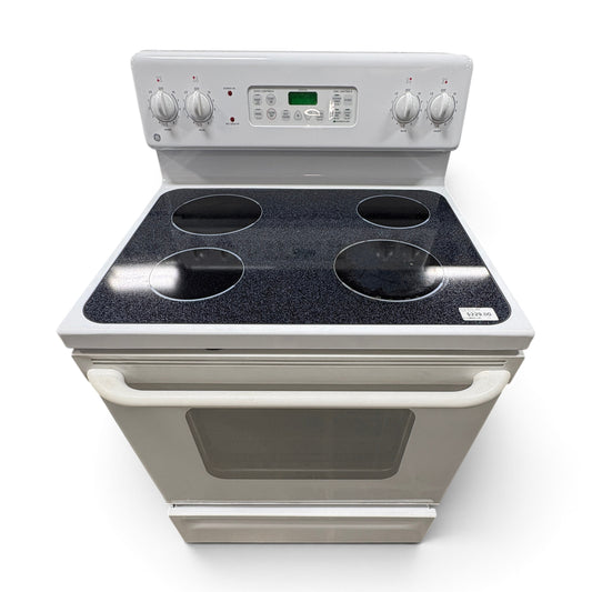 GE White Electric Range FALSE