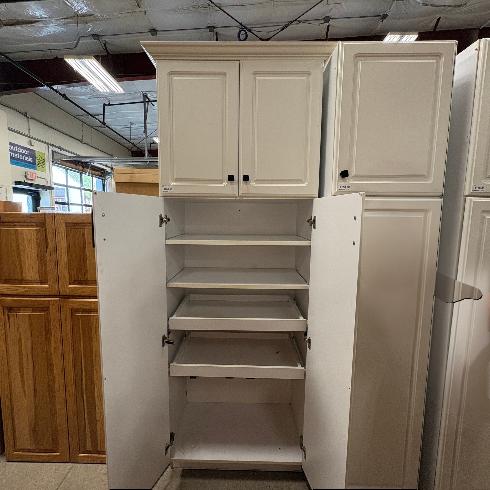 Tall Freestanding Kitchen Pantry Storage Cabinet