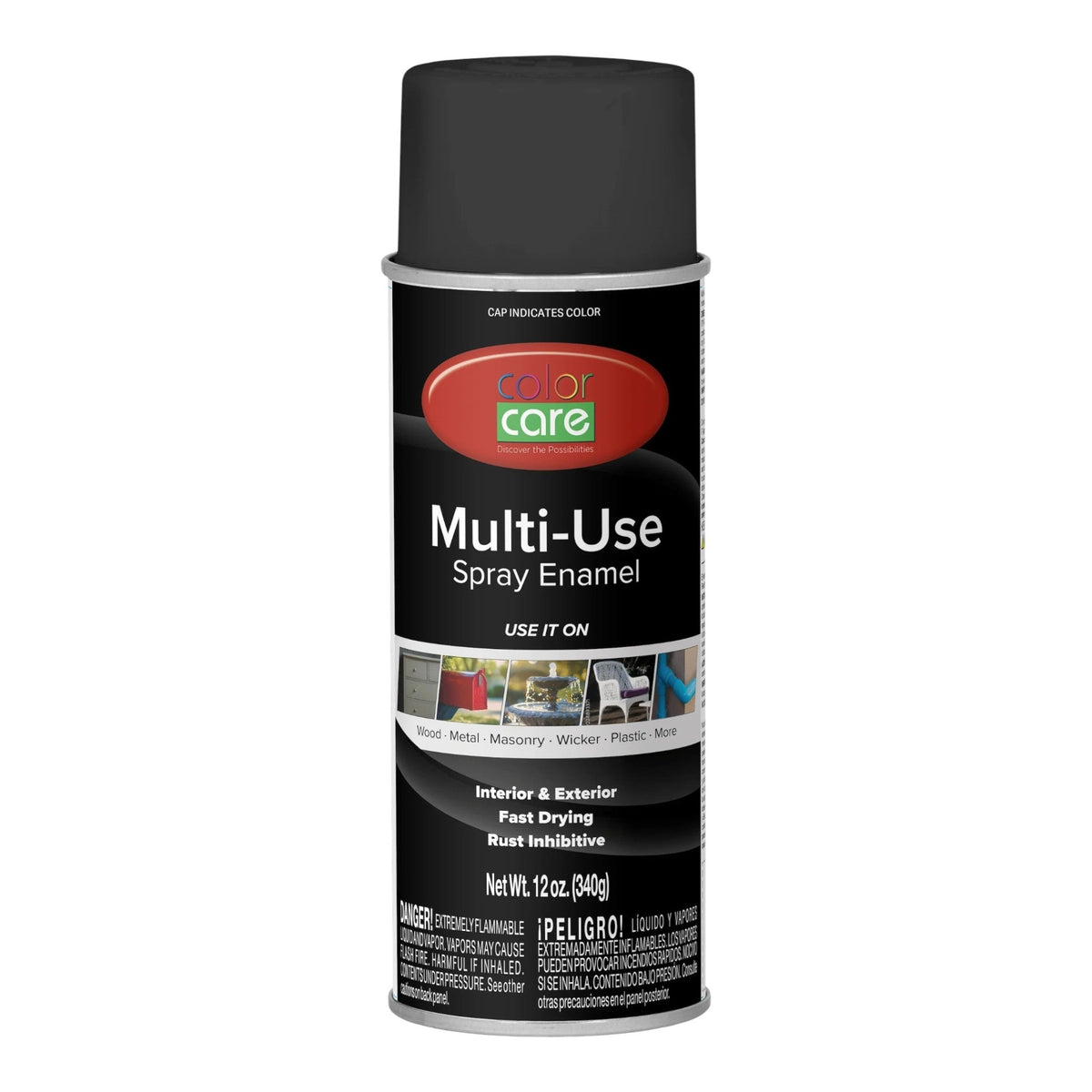 Color Care 12 oz Multi-Use Spray Enamel, Flat Black - GDM Habitat for Humanity ReStore
