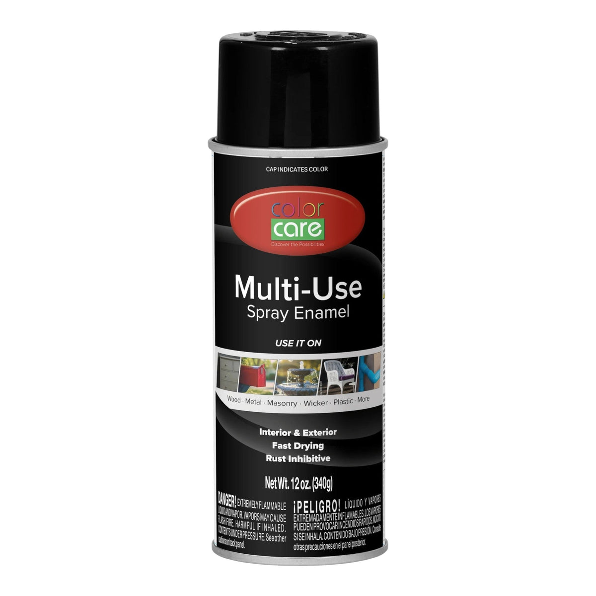Color Care 12 oz Multi-Use Spray Enamel, Gloss Black - GDM Habitat for Humanity ReStore
