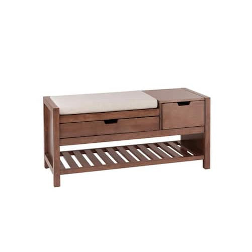 Wood Entryway Bench w/ Storage