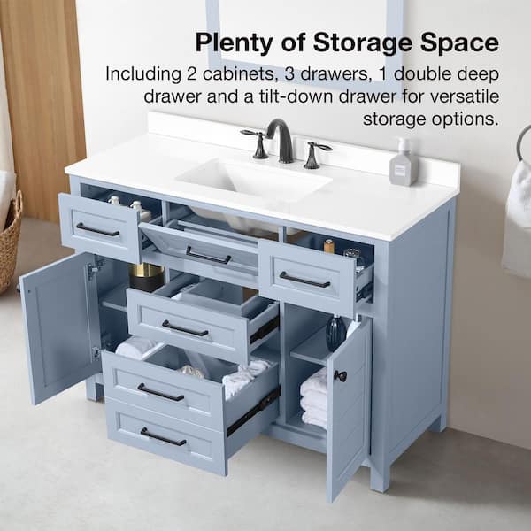 Hanna Spruce Blue Vanity 48"