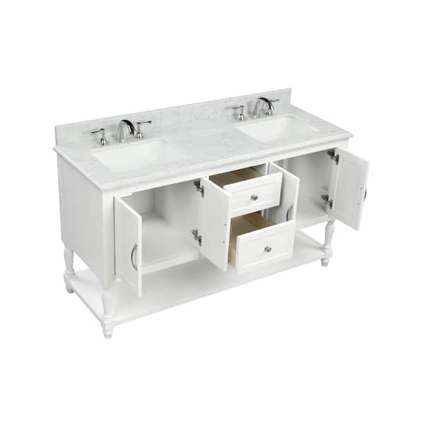 Elizabeth White 61" Vanity