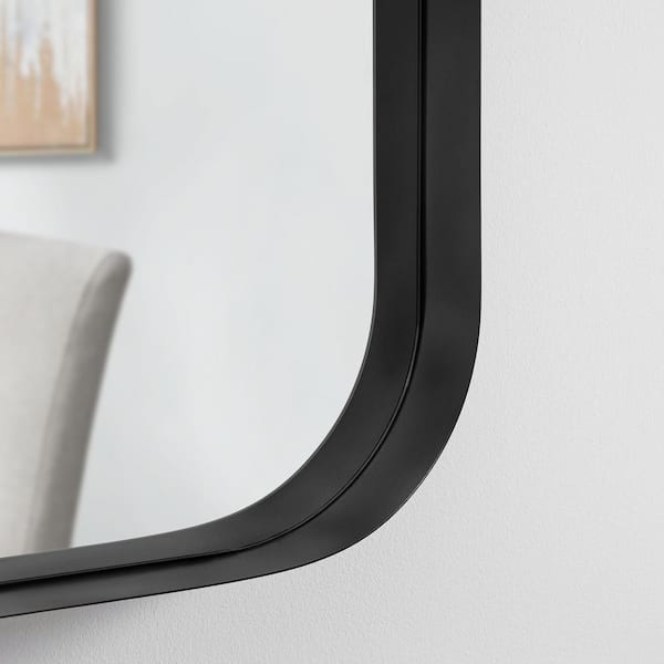 Black Modern Rectangle Mirror