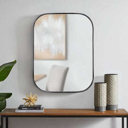 Black Modern Rectangle Mirror