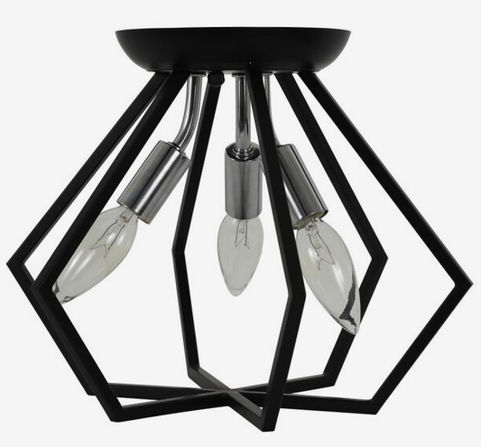 Septer Black Flush Mount Light