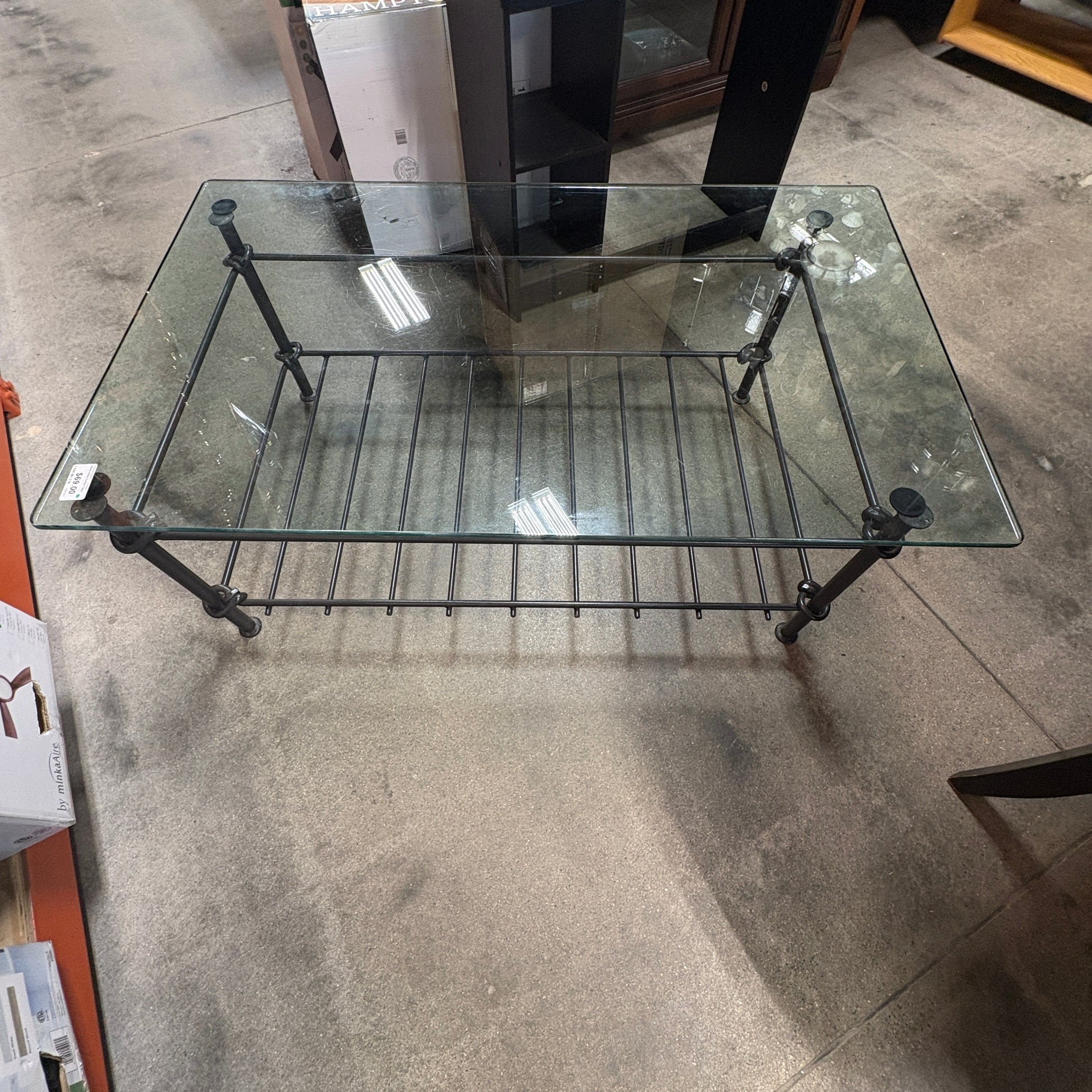 Glass Metal Coffee Table