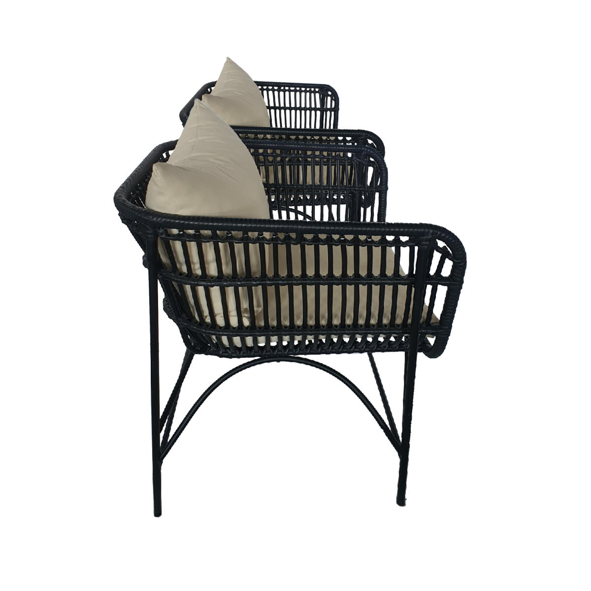 Wicker Outdoor Arm Chairs 2pc
