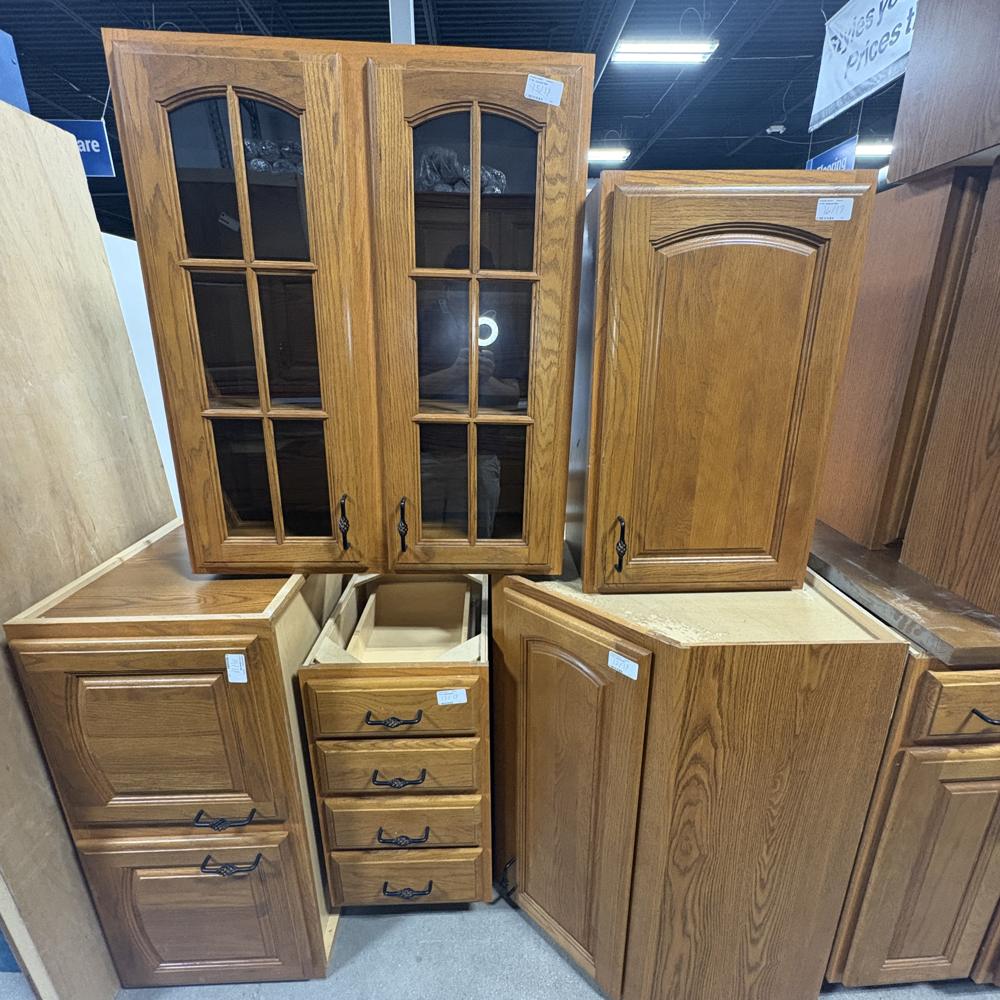 Honey Oak 17-Pc Cabinet Set FALSE