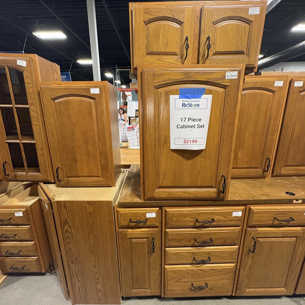 Honey Oak 17-Pc Cabinet Set FALSE