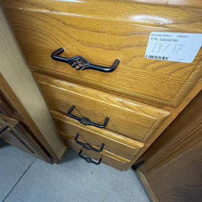 Honey Oak 17-Pc Cabinet Set FALSE