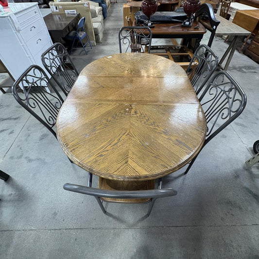 Oval Oak Dining Set