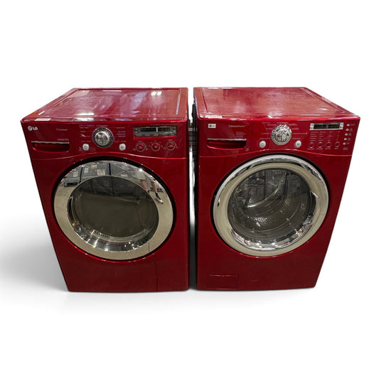 LG Red Washer/Gas Dryer Set