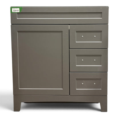 30 in Gray Vanity Base