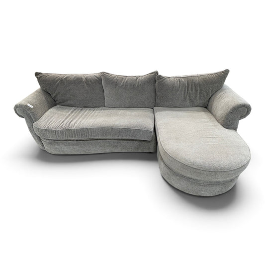 Gray Curved Chaise Sectional
