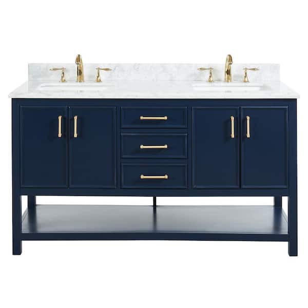 Manhattan Navy Blue 61" Vanity