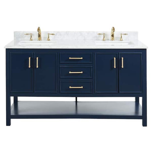 Manhattan Navy Blue 61" Vanity