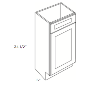 Special Order - 18" x 16" Vanity Base Pacific Gray - V1816 Bathroom GHI Pacific Gray Special Order SPPGS Vanity Bases