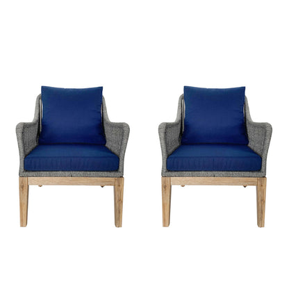 Acacia Wood Patio Chairs 2pc