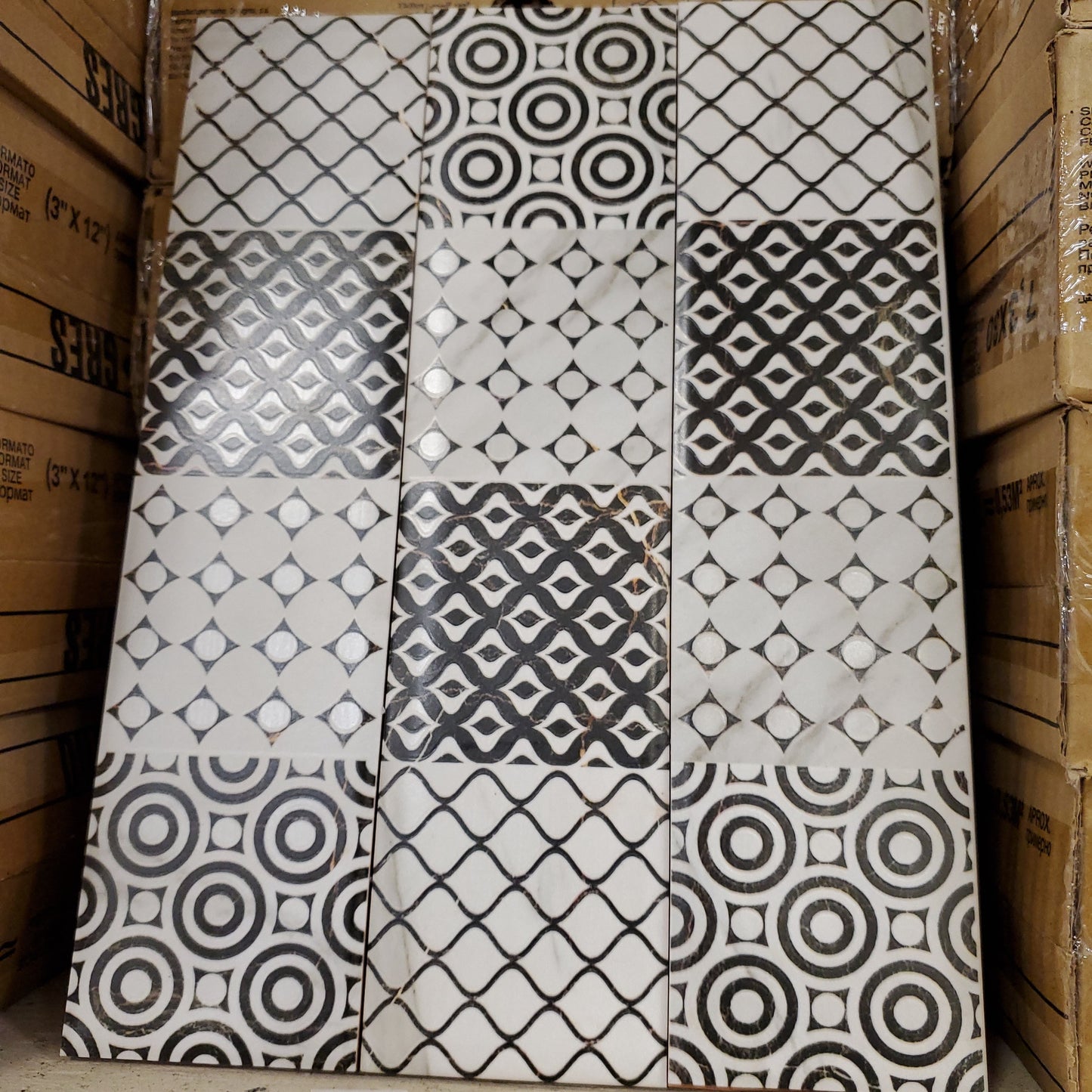 Mercantile Mosaic Tile Strips - 3" x 12" - 6 sq ft per box Mosaic Tile