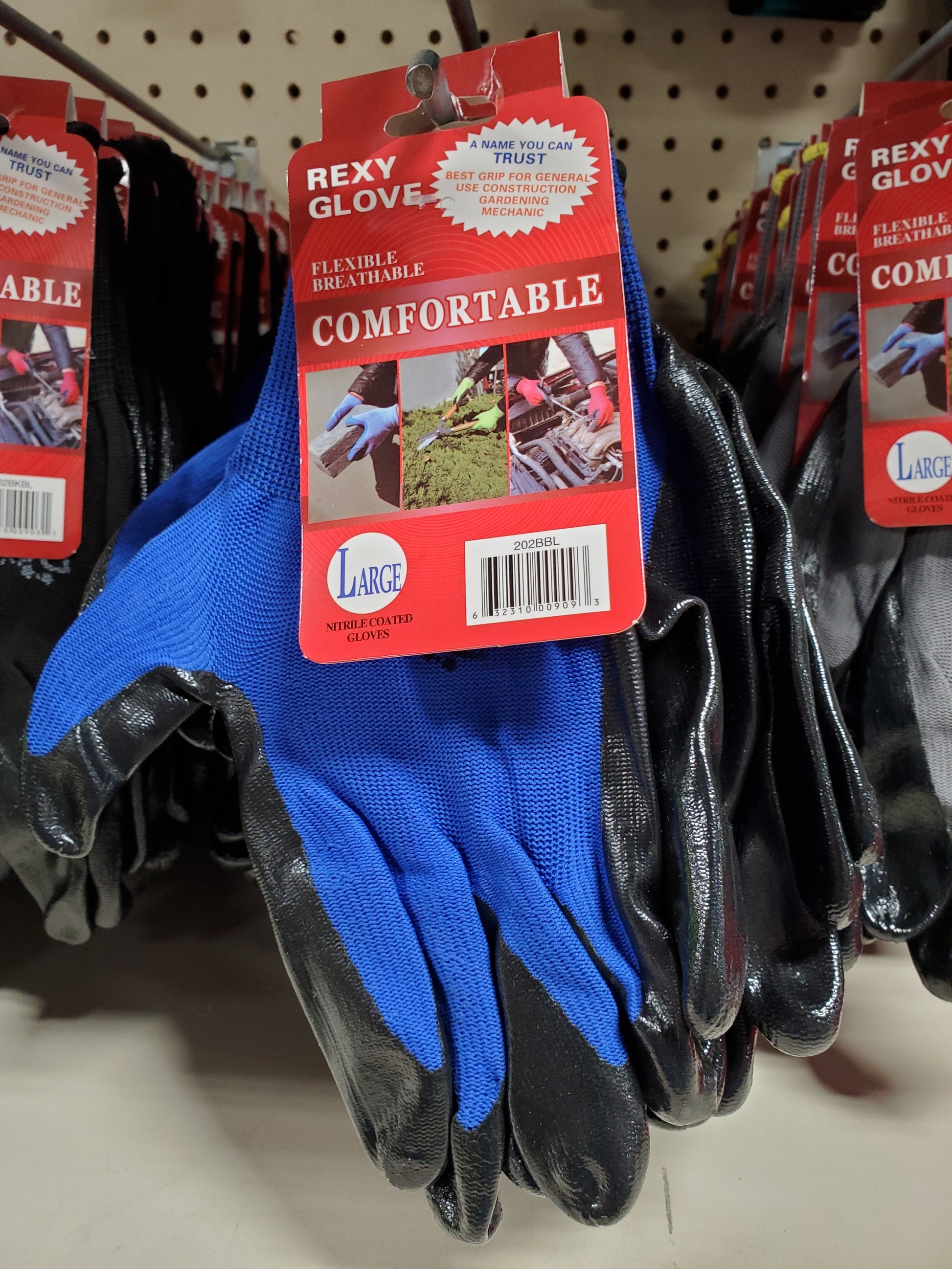 Polyester Coated Gloves Blue Gardening Tools Gloves Tools