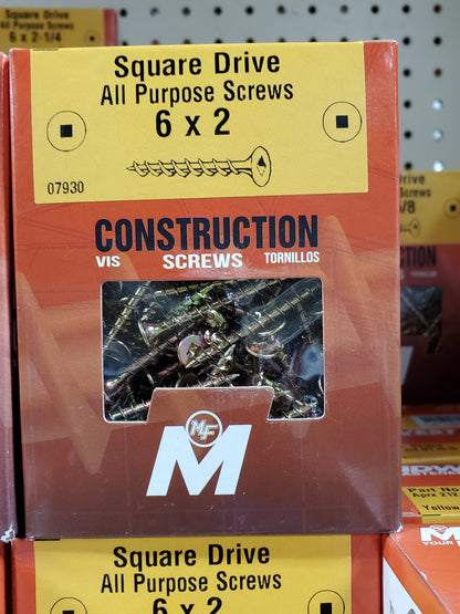 Screws - Square Drive #6 2" Screws