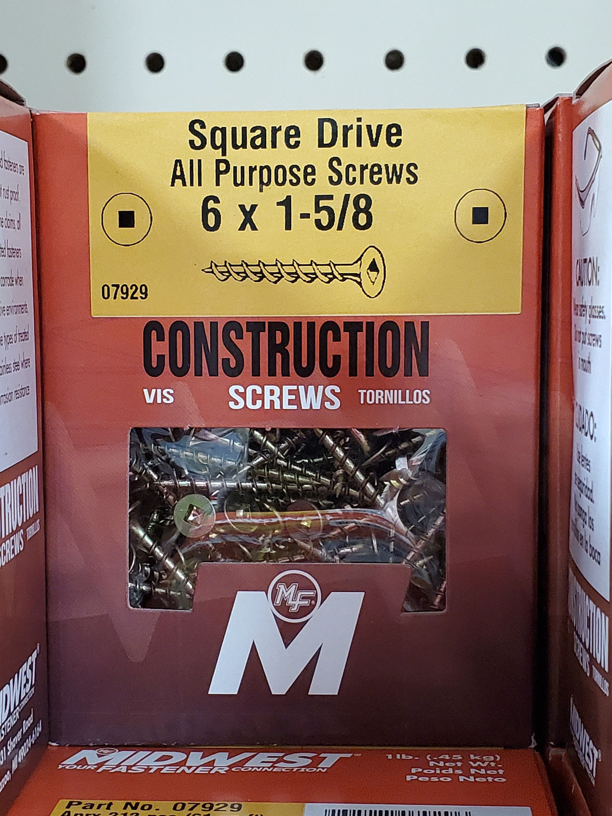 Screws - Square Drive #6 1-5/8" Screws