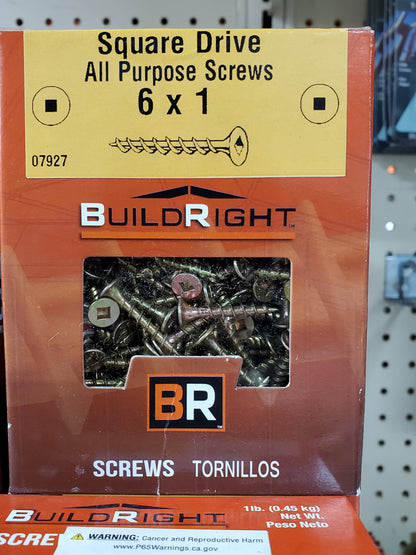 Screws - Square Drive #6 1" Screws