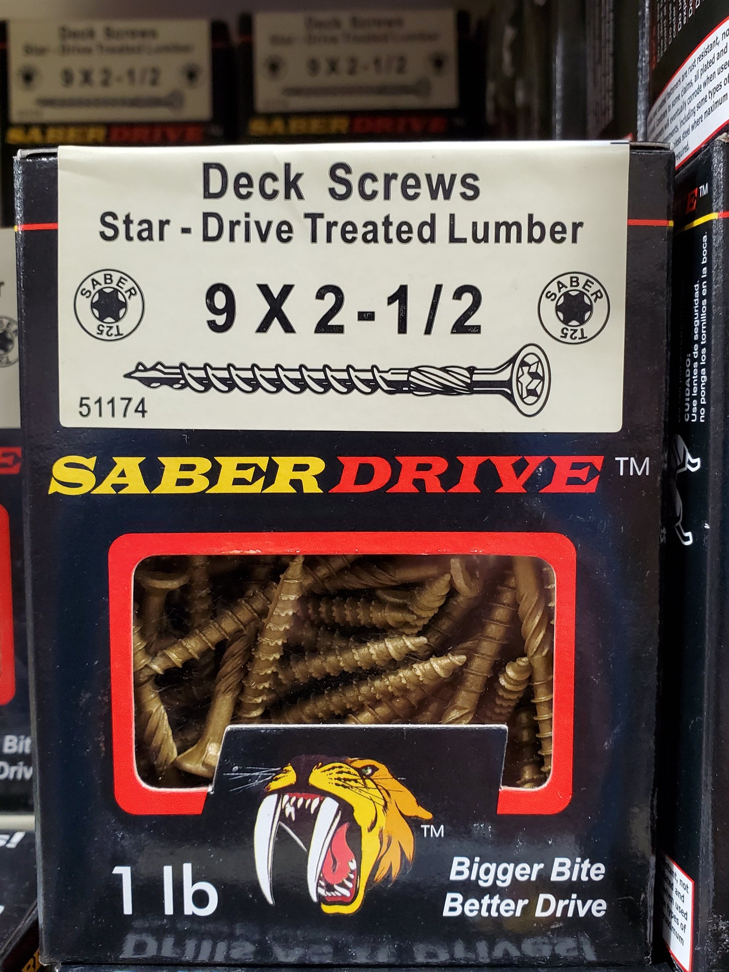 Deck Screws - Star Drive #9 x 2-1/2" Tan Screws