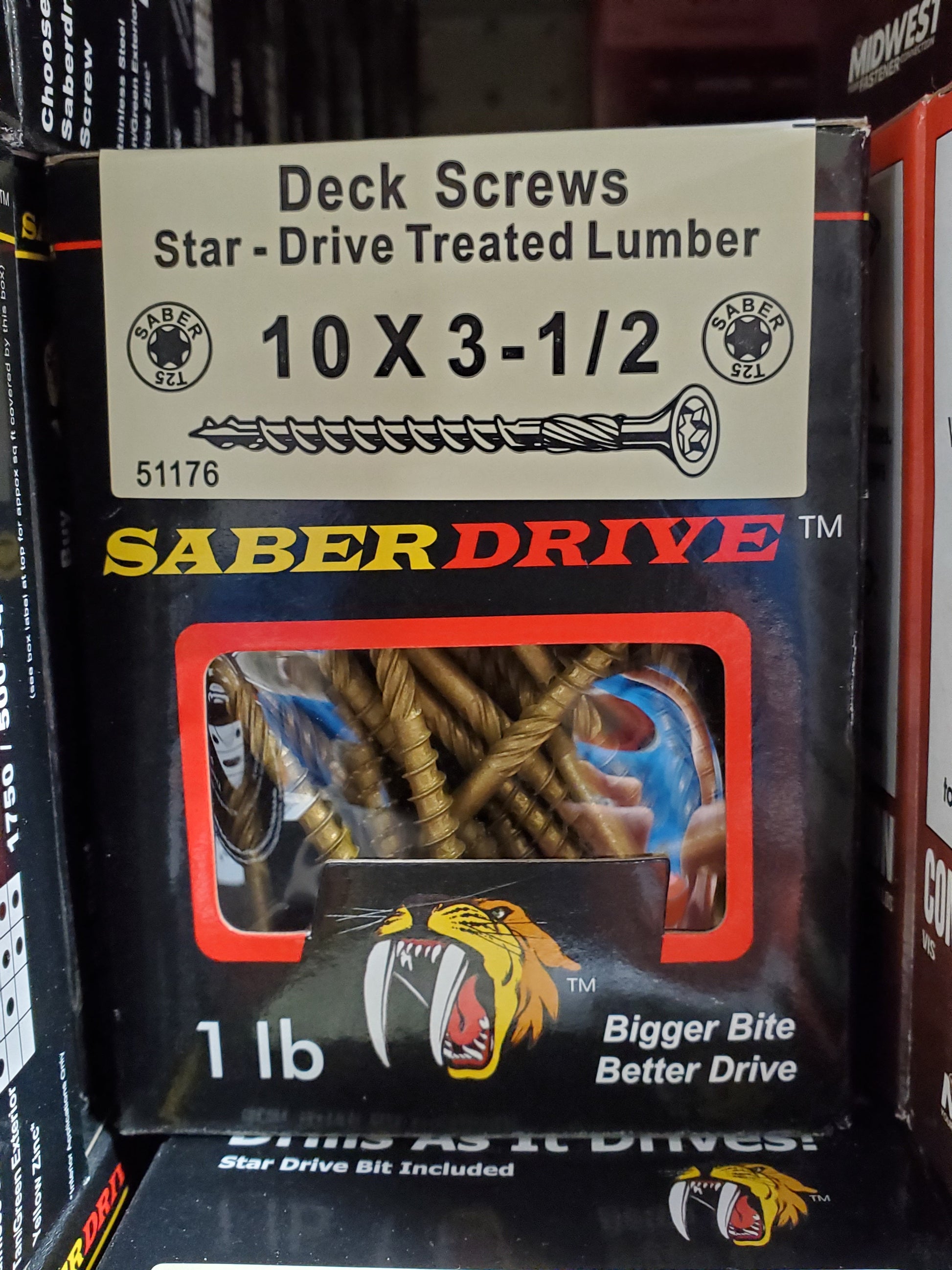 Deck Screws - Star Drive #10 x 3-1/2" Tan Screws