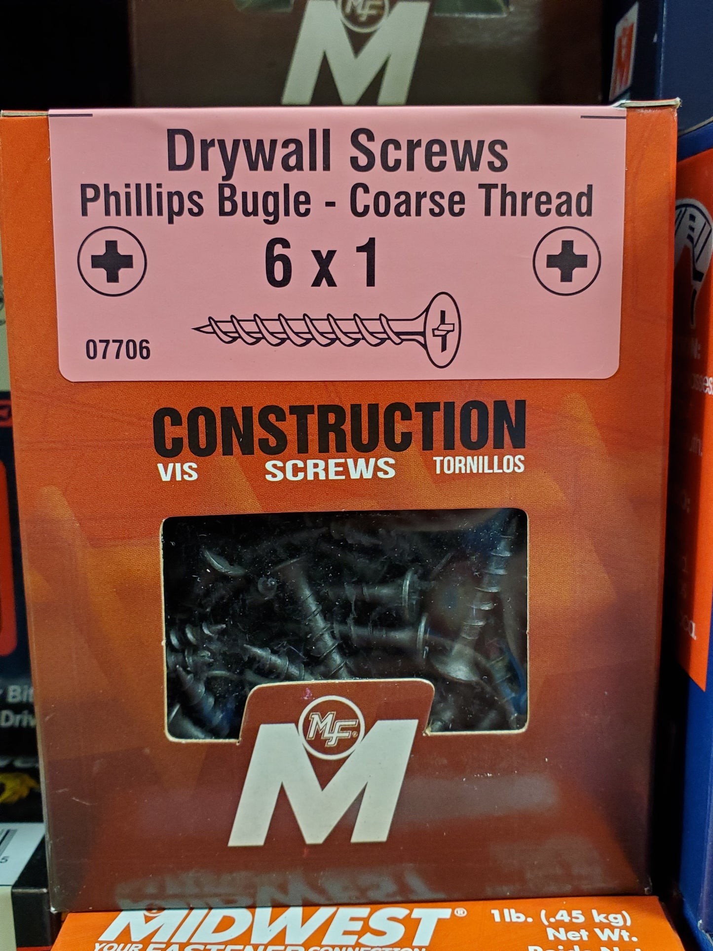 Drywall Screws - Phillips #6 x 1" Screws