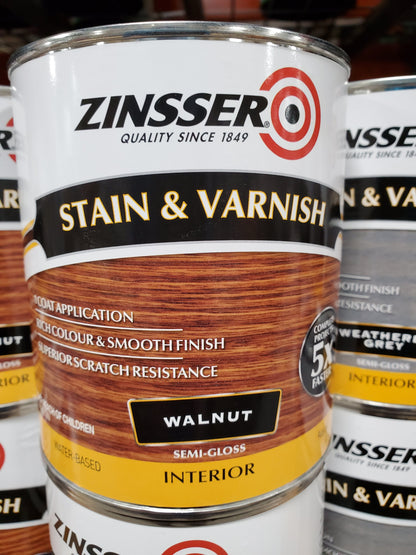 Zinsser Stain & Varnish Walnut 1 Quart Stain