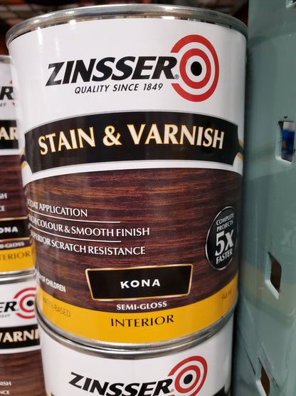 Zinsser Stain & Varnish Kona 1 Quart Stain