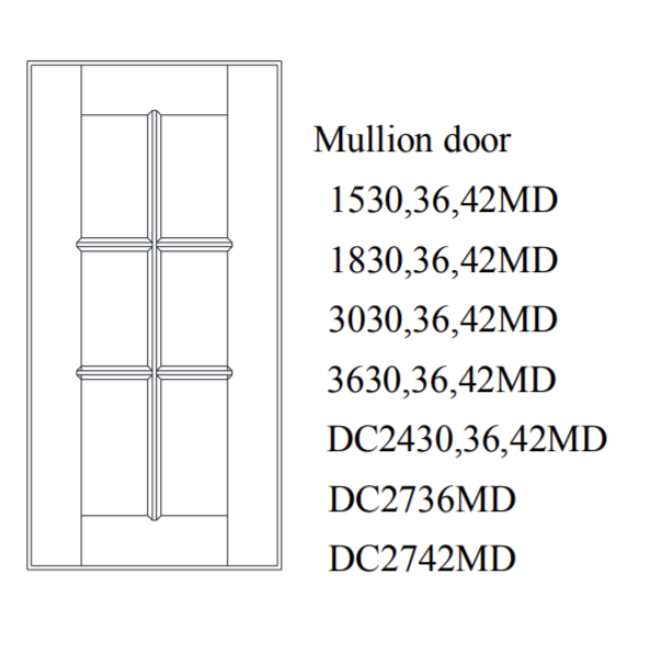 Special Order - 30" x 30" Mullion Door Arcadia Linen Shaker - 3030MD Arcadia Linen GHI GHI Accessories Mullion Door SPACL Special Order