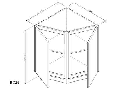 Special Order - 24" Base Corner Cabinet Arcadia White Shaker - BC24 Arcadia White Base Cabinets Corner Base Cabinets GHI SPACW Special Order