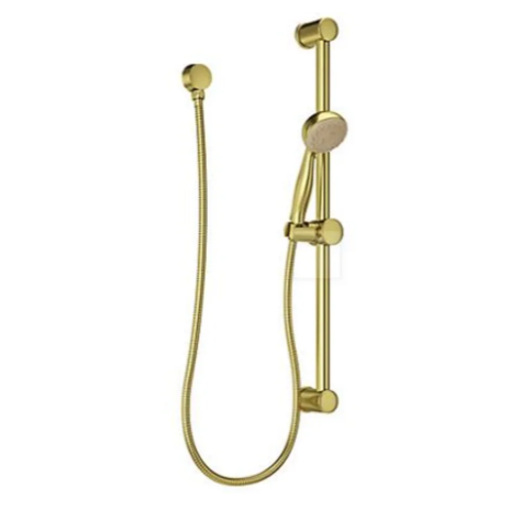 Brushed Gold Slide Bar Hand Shower Kit Bathroom Fixtures Showerheads