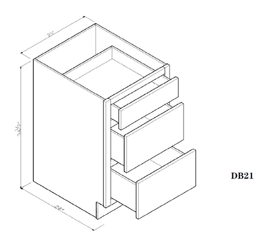 Special Order - 21" Drawer Base Cabinet Pacific Gray - DB21 Base Cabinets Drawer Bases GHI Pacific Gray Special Order SPPGS