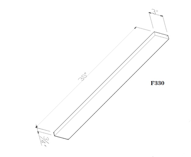 Special Order - 3" x 30" Wall Filler Arcadia White Shaker - F330 Arcadia White GHI GHI Accessories SPACW Special Order Wall Cabinets Wall Filler