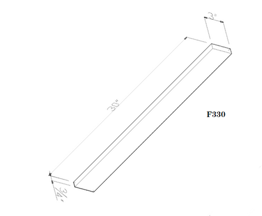 Special Order - 3" x 30" Wall Filler Arcadia White Shaker - F330 Arcadia White GHI GHI Accessories SPACW Special Order Wall Cabinets Wall Filler