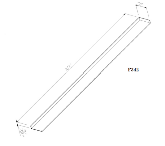 Special Order - 3" x 42" Wall Filler Arcadia White Shaker - F342 Arcadia White GHI GHI Accessories SPACW Special Order Wall Cabinets Wall Filler