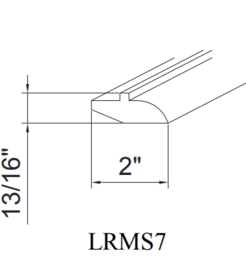 Special Order - 7" Light Rail Molding New Castle Gray - LRM7 GHI GHI Accessories New Castle Gray Rail Molding Special Order SPNCG