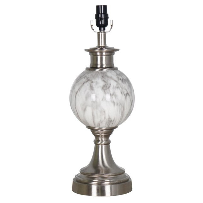 Allen + Roth Large Globe Brushed Nickel Metal Lamp Base Lamps