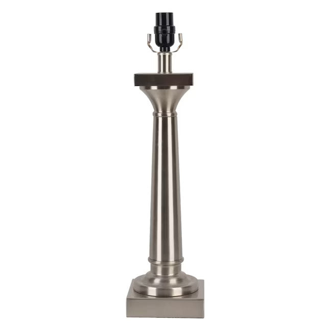 Allen + Roth Brushed Nickel Metal Lamp Base Lamps