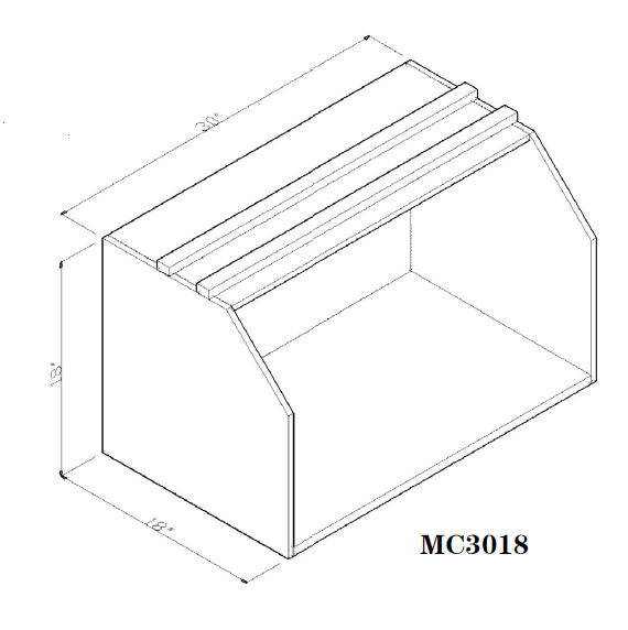 Special Order - 30" x 18" Microwave Shelf Cabinet Arcadia Linen Shaker - MC3018 Arcadia Linen Base Cabinets GHI GHI Accessories Microwave Cabinets SPACL Special Order