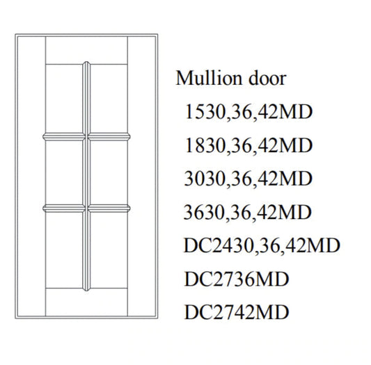 Special Order - 15" x 42" Mullion Door Nantucket Linen - 1542MD GHI GHI Accessories Mullion Door Nantucket Linen Special Order SPNTL