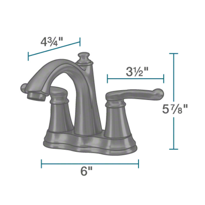 Two-Handle Bathroom Faucet in Antique Bronze Bathroom Faucets Faucets