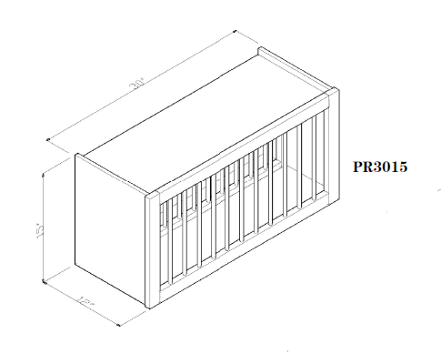 Special Order - 30" x 15" Plate Rack Arcadia White Shaker - PR3015 Arcadia White GHI GHI Accessories Plate Rack SPACW Special Order