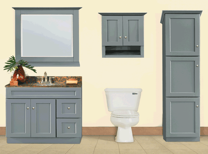 Special Order - 78" x 18" x 21" Linen Cabinet Pacific Gray - L781821 Bathroom GHI Linen Cabinets Pacific Gray Special Order SPPGS