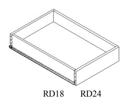 Special Order - 18" Roll Out Drawer Arcadia White Shaker - RD18 Arcadia White GHI GHI Accessories Roll Out Drawer SPACW Special Order