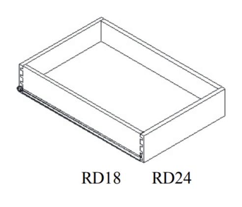 Special Order - 24" Roll Out Drawer Arcadia White Shaker - RD24 Arcadia White GHI GHI Accessories Roll Out Drawer SPACW Special Order